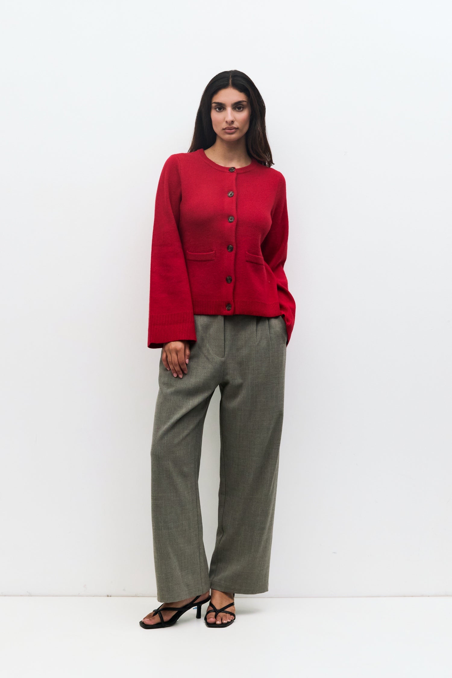 The Tyler Cardigan | Bell Sleeve Buttoned Cardigan
