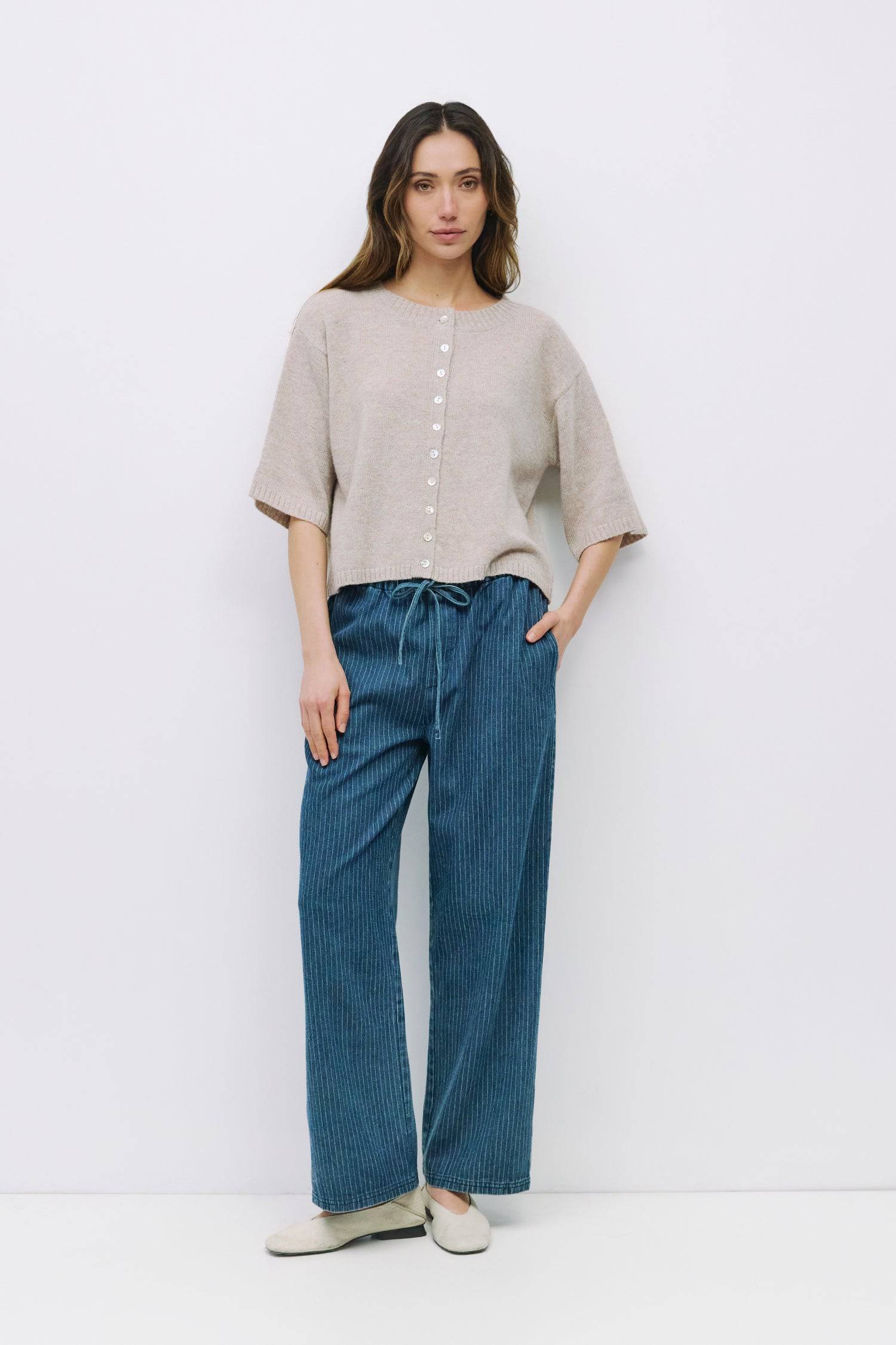 The Stacey Cardigan | Brushed Half Sleeve Cardigan