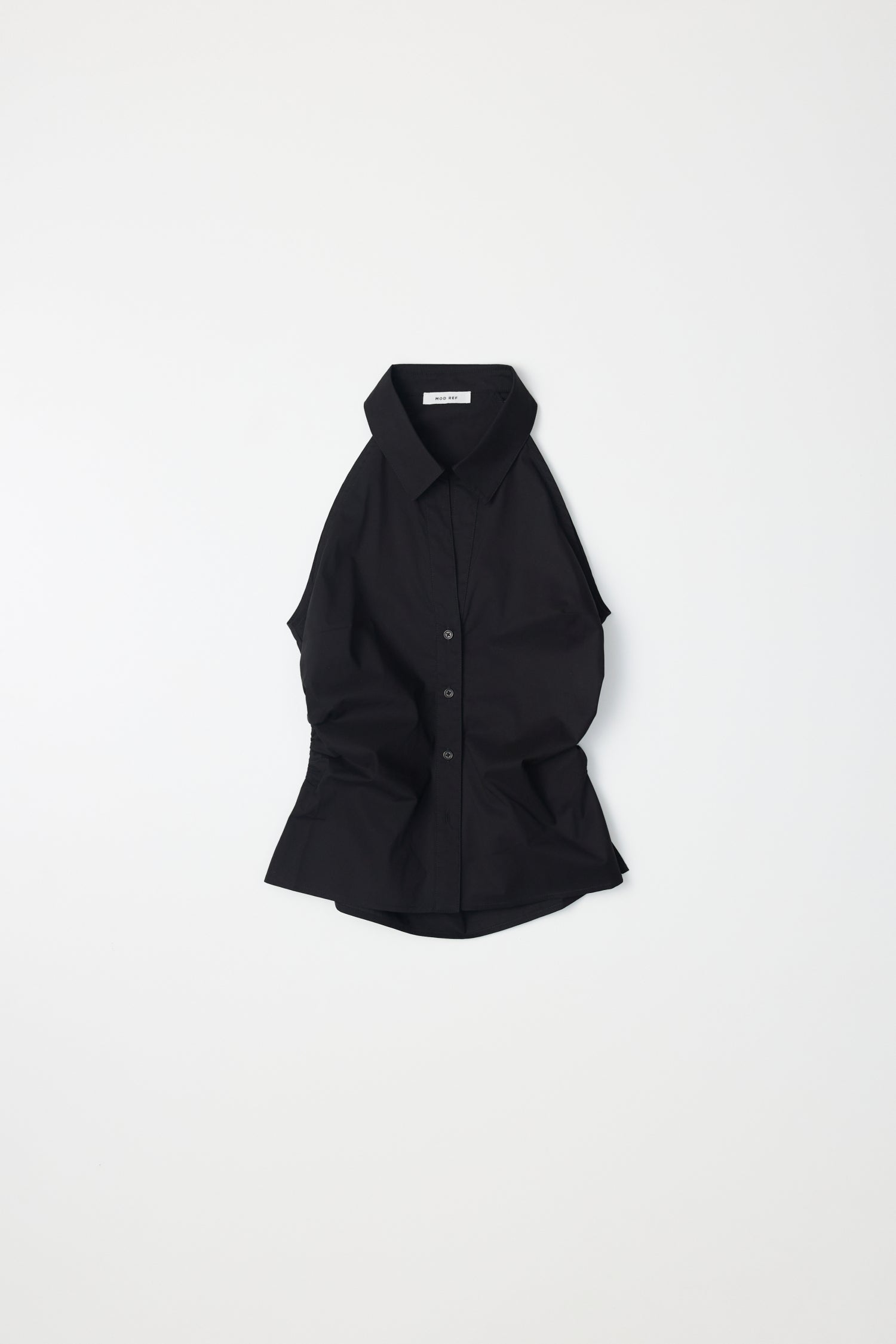 8984827855069, The Cambria Top, Tops, Mod Ref, Black,Breathable,Button down,Button Down Shirt,Button Up,Casual,cf-color-black,cf-color-blue,cf-color-white,cf-size-l,cf-size-m,cf-size-s,cf-vendor-mod-ref,cinched,Cinched Back,Cinched Waist,collared,Collared Top,Cotton,everyday,final-sale,finalsale,Long Sleeve,Long Sleeve Top,new,Oversized,sale,spring,Striped,Summer,Tops,Transitional,white,womens,Work,Workwear, Information The Cambria Top features a flattering halter neckline and a button-down front for a styl