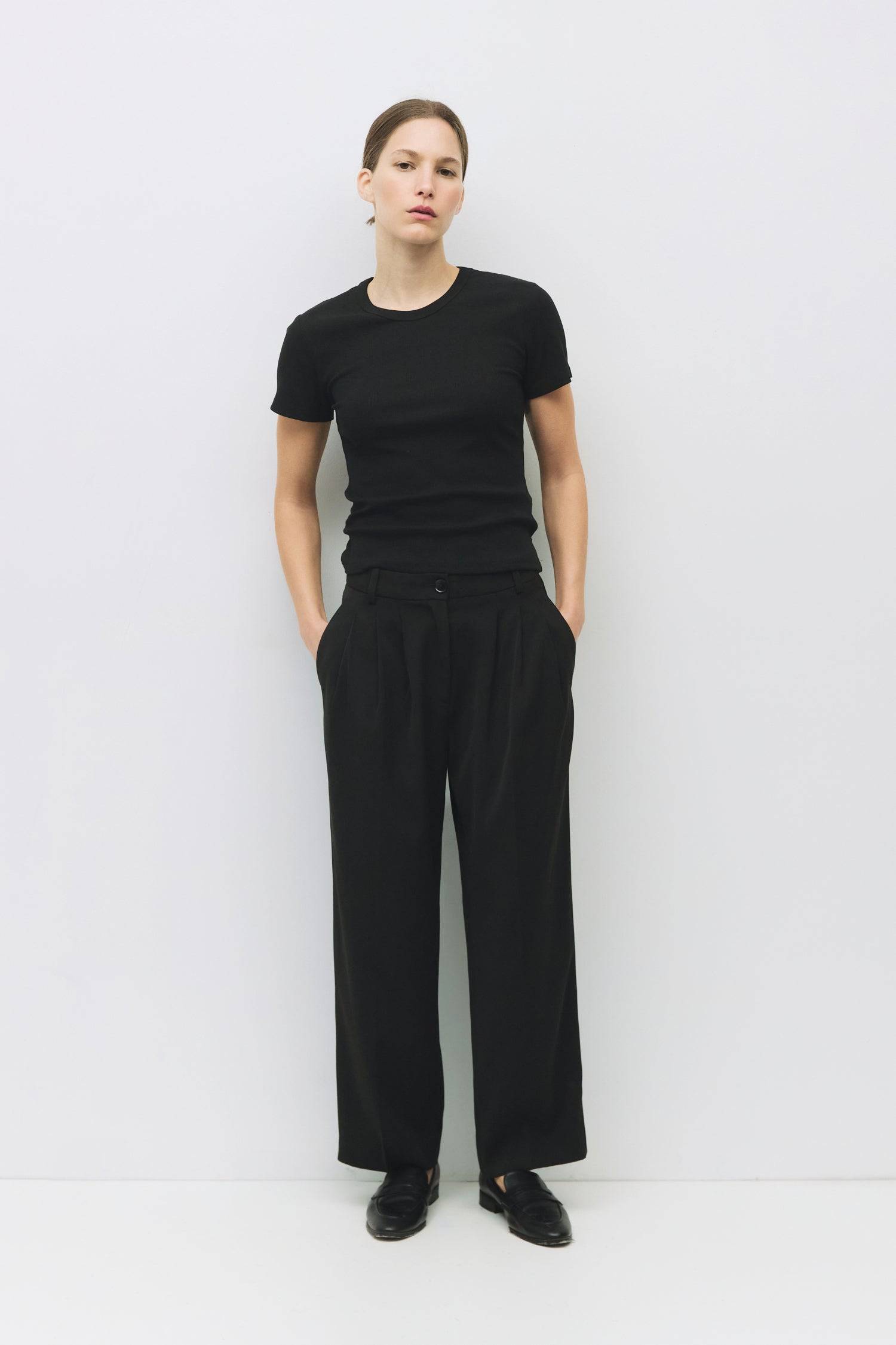 8983731699933, The Miller Top, Tops, Mod Ref, 90s,Basic,Basics,Black,Blue,Casual,cf-color-black,cf-color-blue,cf-color-white,cf-size-l,cf-size-m,cf-size-s,cf-vendor-mod-ref,Comfortable,Crew Neck,Crew Neckline,Everyday,Form Fitting,Ribbed,Ribbed Fabric,Ribbed Top,Short Sleeve,Spring,stretch,Stretchy,Summer,Tee,Tops,Transitional,white,Women's, Information The Miller Top is a short-sleeve ribbed tee made from a heavy-weight knit for a structured, comfortable fit. With its classic round neckline, it’s a versati