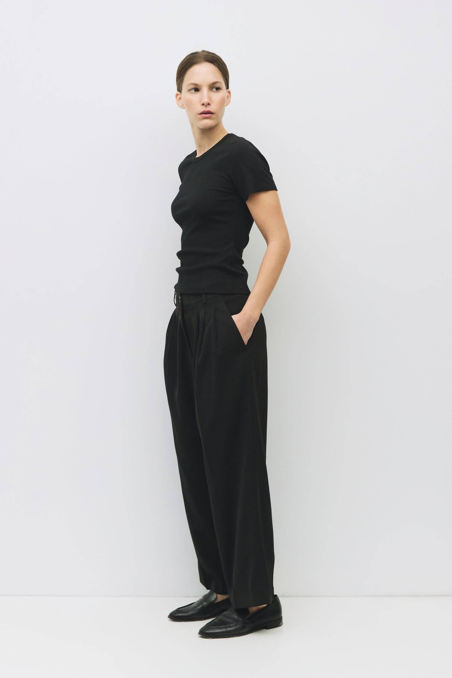 8983731699933, The Miller Top, Tops, Mod Ref, 90s,Basic,Basics,Black,Blue,Casual,cf-color-black,cf-color-blue,cf-color-white,cf-size-l,cf-size-m,cf-size-s,cf-vendor-mod-ref,Comfortable,Crew Neck,Crew Neckline,Everyday,Form Fitting,Ribbed,Ribbed Fabric,Ribbed Top,Short Sleeve,Spring,stretch,Stretchy,Summer,Tee,Tops,Transitional,white,Women's, Information The Miller Top is a short-sleeve ribbed tee made from a heavy-weight knit for a structured, comfortable fit. With its classic round neckline, it’s a versati