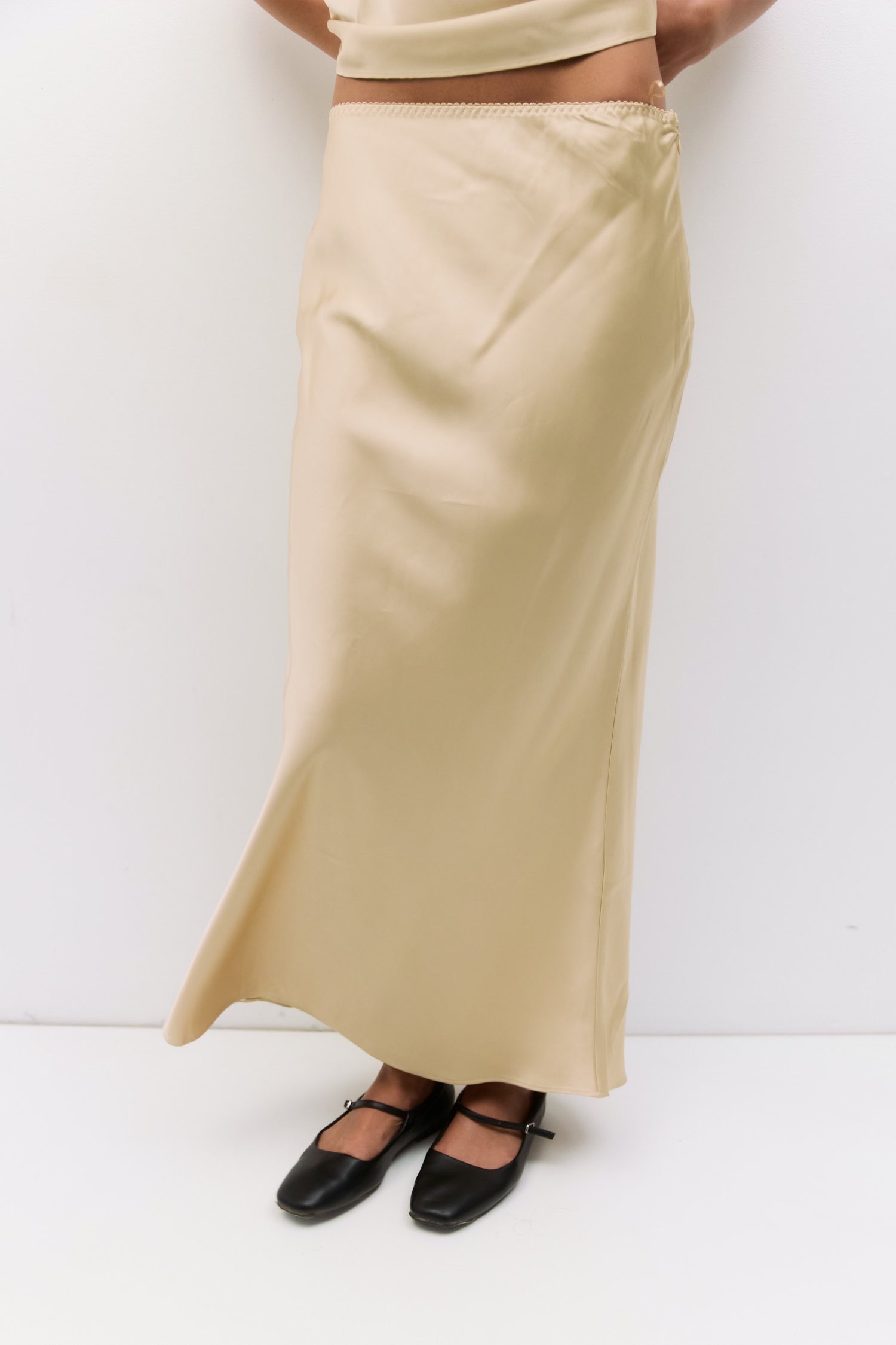 The Elena Skirt | Satin Maxi Skirt