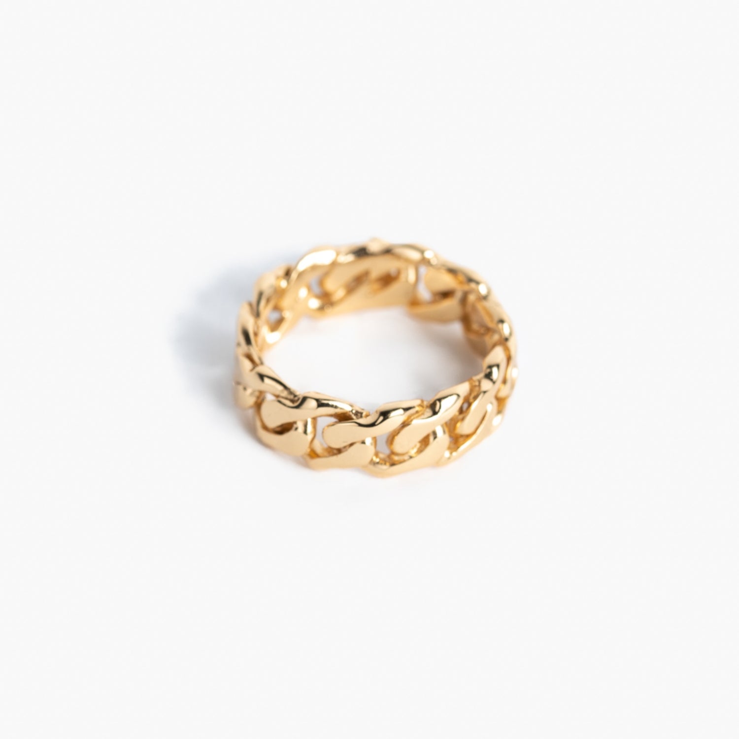 Handcrafted Gold Chain Ring
