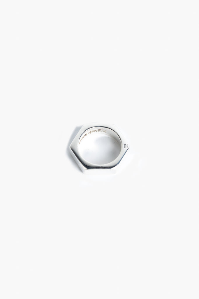 Hexagon Shaped Silver Ring