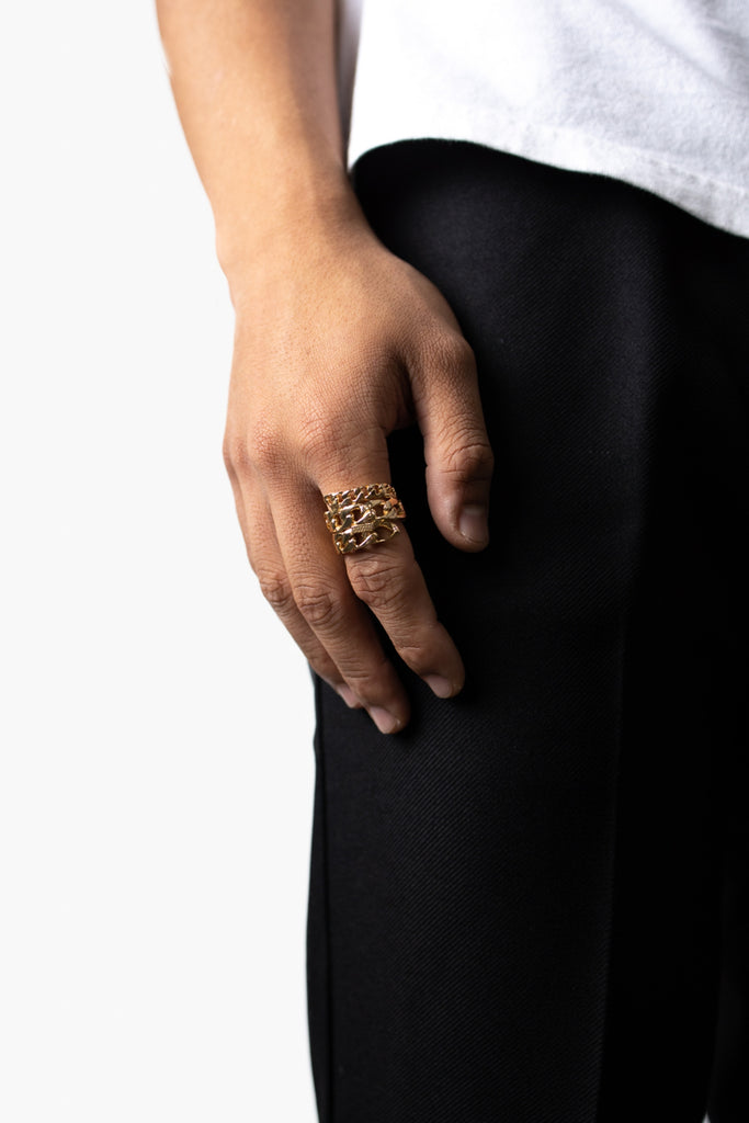 Curb Chain Gold Rings