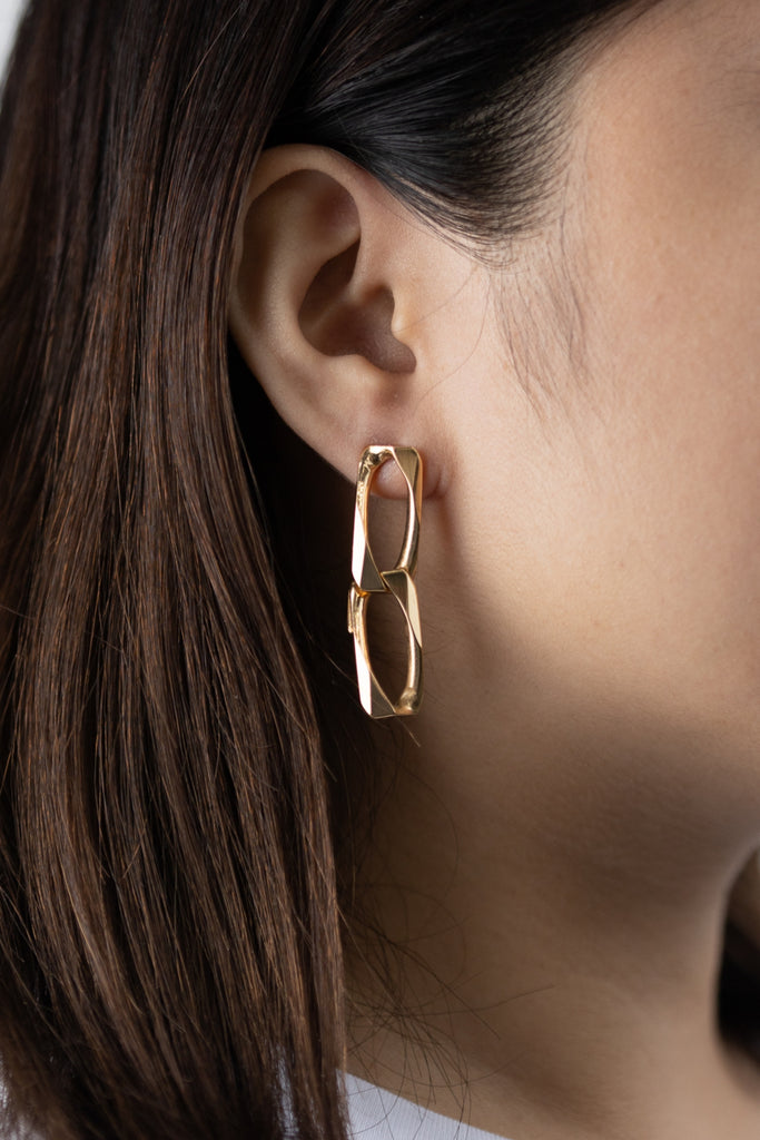 Gold Link Earrings