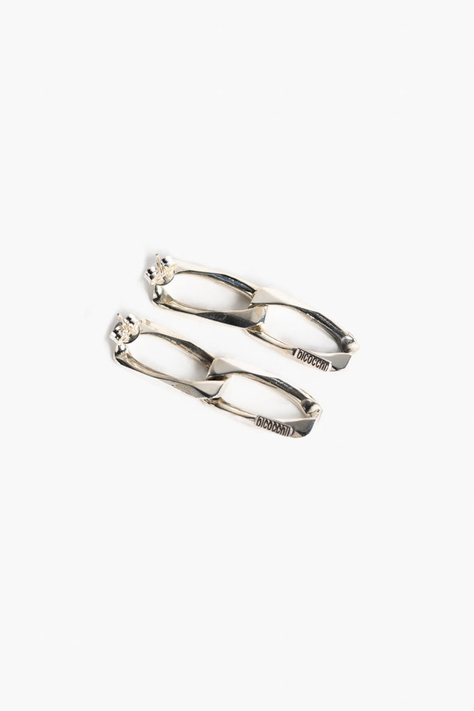 Link Chain Silver Earrings
