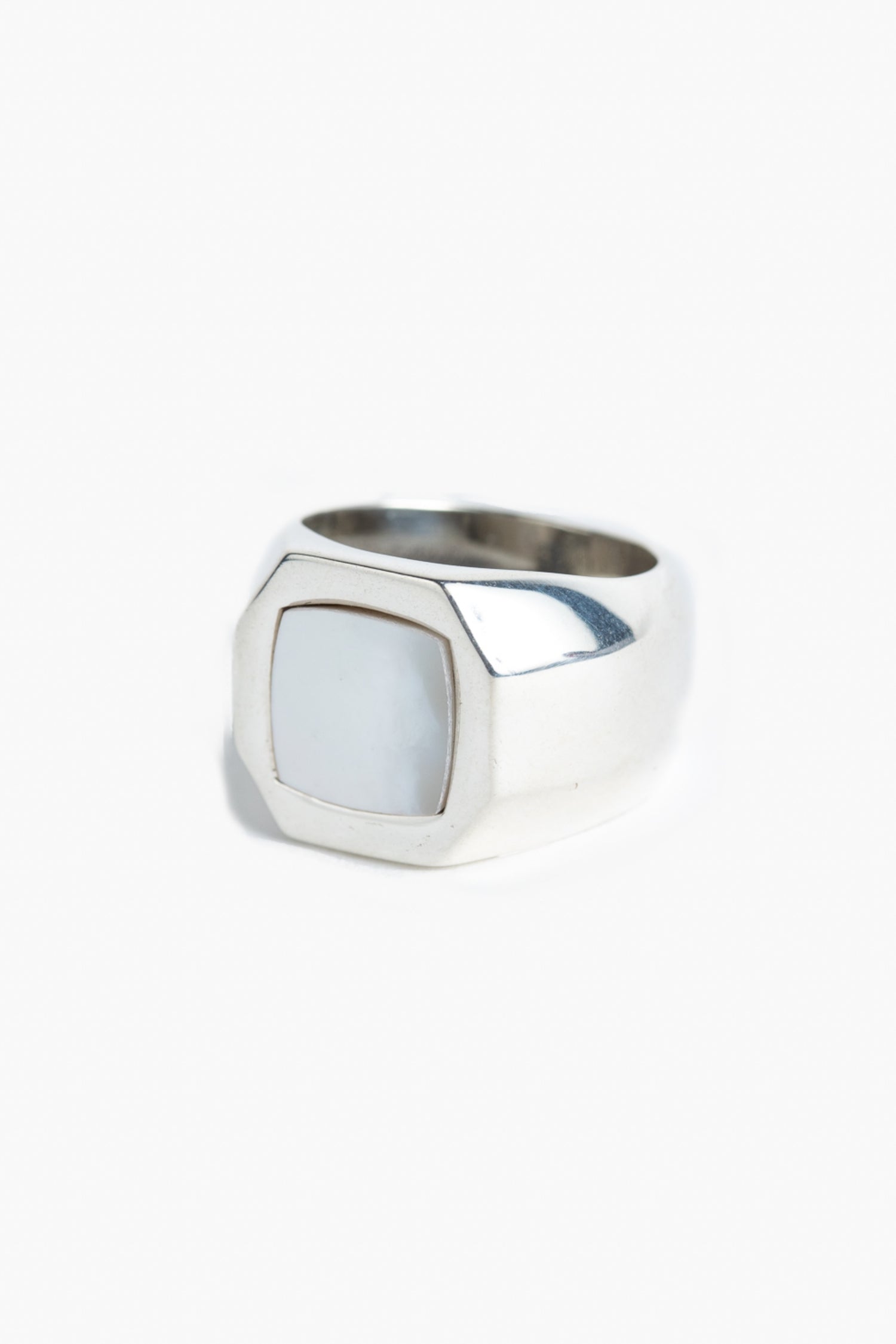 White Pearl Stone Ring